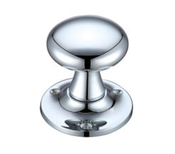 Zoo Hardware Fulton & Bray Mushroom Mortice Door Knobs, Polished Chrome - (Sold In Pairs)