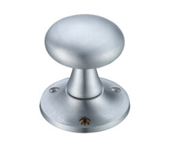 Zoo Hardware Fulton & Bray Mushroom Mortice Door Knobs, Satin Chrome - (Sold In Pairs)