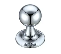 Zoo Hardware Fulton & Bray Ball Mortice Door Knobs, Polished Chrome - (Sold In Pairs)