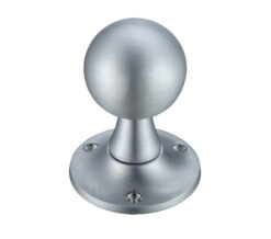 Zoo Hardware Fulton & Bray Ball Mortice Door Knobs, Satin Chrome - (Sold In Pairs)