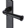 M Marcus Ludlow Door Handles, Smooth Black Iron (Sold In Pairs)