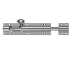 Zoo Hardware Fulton & Bray Architectural Barrel Bolt (4, 6, 8, 12, 18 Or 24 Inch), Satin Chrome