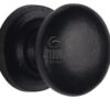 M Marcus Mushroom Cupboard Knob (25Mm, 32Mm Or 38Mm), Smooth Black Iron