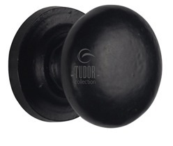 M Marcus Mushroom Cupboard Knob (25Mm, 32Mm Or 38Mm), Smooth Black Iron