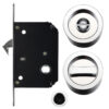 Zoo Hardware Fulton & Bray Sliding Door Lock Set (Suitable For 35-45Mm Thick Doors), Polished Chrome