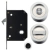 Zoo Hardware Fulton & Bray Sliding Door Lock Set (Suitable For 35-45Mm Thick Doors), Satin Chrome