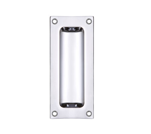 Zoo Hardware Fulton & Bray Rectangular Flush Pull, Polished Chrome