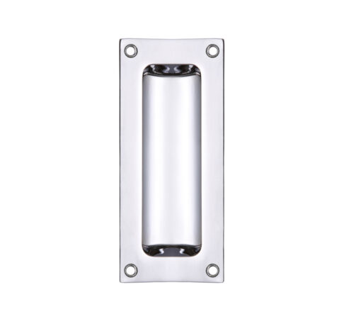 Zoo Hardware Fulton & Bray Rectangular Flush Pull, Polished Chrome