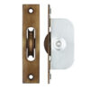 Zoo Hardware Fulton & Bray 1 3/4" Wheel Sash Window Brass Ball Bearing Axle Pulley (Square Forend), Florentine Bronze