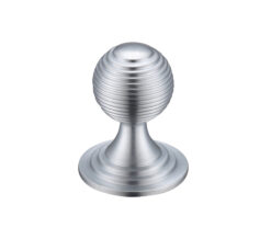 Queen Anne Ringed Cupboard Knob (25mm, 32mm OR 38mm), Satin Chrome