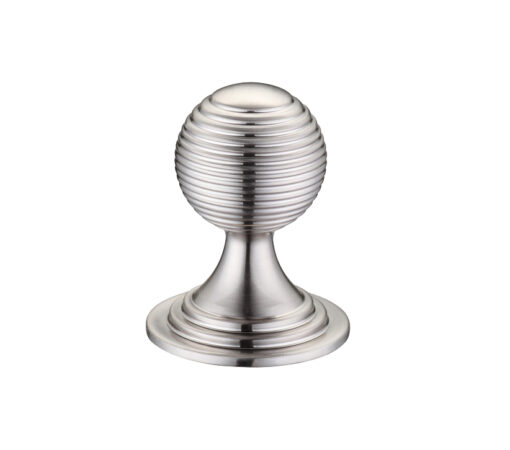 Queen Anne Ringed Cupboard Knob (25mm, 32mm OR 38mm), Satin Nickel