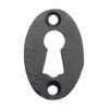 Zoo Hardware Foxcote Foundries Oval Escutcheon, Black Antique