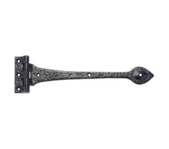 Zoo Hardware Foxcote Foundries T Door Hinge (12", 15" Or 18"), Black Antique (Sold In Pairs)