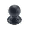 Zoo Hardware Foxcote Foundries Round Cupboard Knob (36.5Mm), Black Antique