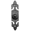 Zoo Hardware Foxcote Foundries Bell Push With Fleur De Lys Plate (30Mm X 127Mm), Black Antique