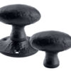 Zoo Hardware Foxcote Foundries Oval Rim Knob, Black Antique (Sold In Pairs)