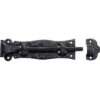 Zoo Hardware Foxcote Foundries Plain Door Bolt (6" Or 8"), Black Antique