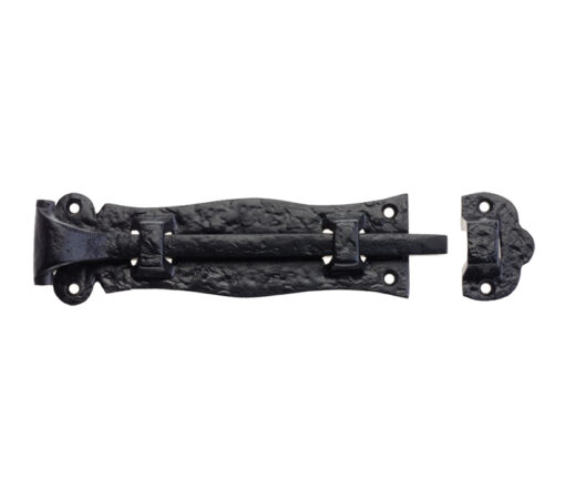 Zoo Hardware Foxcote Foundries Plain Door Bolt (6" Or 8"), Black Antique