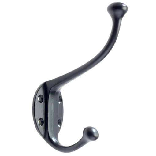 Zoo Hardware Foxcote Foundries Hat & Coat Hook (140Mm), Black Antique