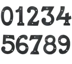 Zoo Hardware Foxcote Foundries 0-9 Numerals (102Mm), Black Antique