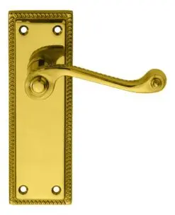 Carlisle Brass FG1S Georgian Lever On Backplate - Latch Sweedor Plate Polished Brass