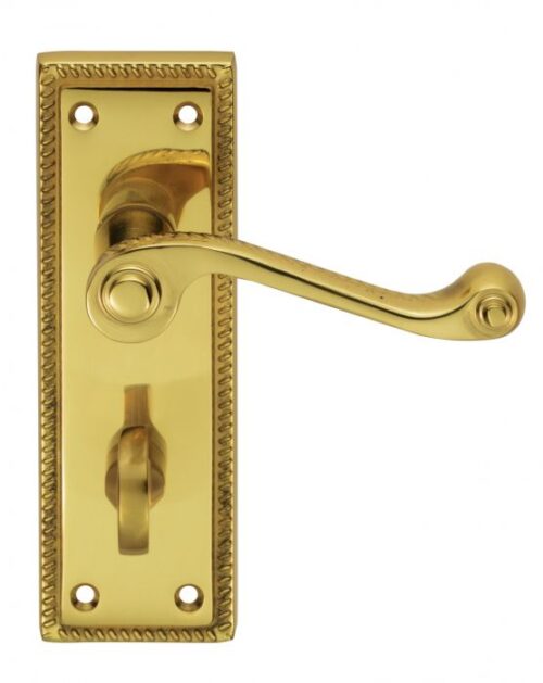 Carlisle Brass FG1WC Georgian Lever On Backplate - Bathroom 57mm C/C Polished Brass