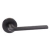 Forme Milly Lever Door Handle on Minimal Round Rose - Matt Black