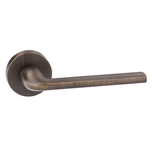 Forme Milly Lever Door Handle on Minimal Round Rose - Urban Bronze