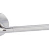 Forme Milly Lever Door Handle on Minimal Round Rose - Satin Chrome/Polished Chrome