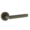 Forme Elle Lever Door Handle on Minimal Round Rose - Urban Dark Bronze