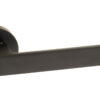 Forme Asti Lever Door Handle on Minimal Round Rose - Matt Black