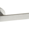 Forme Asti Lever Door Handle on Minimal Round Rose - Satin Chrome