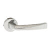 Forme Crystal Lever Door Handle on Minimal Round Rose - Polished Chrome