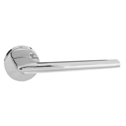 Forme Boston Lever Door Handle on Minimal Round Rose - Polished Chrome