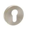 Forme Euro Escutcheons on Minimal Round Rose - Satin Nickel