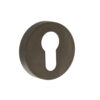 Forme Euro Escutcheons on Minimal Round Rose - Urban Dark Bronze