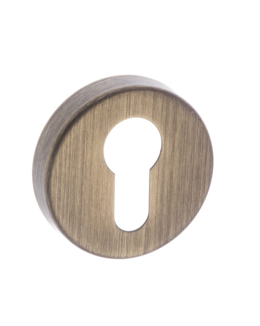 Forme Euro Escutcheons on Minimal Round Rose - Yester Bronze