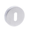 Forme Key Escutcheons on Minimal Round Rose - Satin Chrome