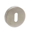 Forme Key Escutcheons on Minimal Round Rose - Satin Nickel