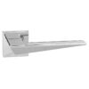 Forme Naxos Lever Door Handle on Minimal Square Rose - Polished Chrome