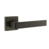 Forme Asti Lever Door Handle on Minimal Square Rose - Urban Dark Bronze