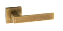 Forme Asti Lever Door Handle on Minimal Square Rose - Yester Bronze