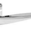 Forme Foglia Lever Door Handle on Minimal Square Rose - Polished Chrome