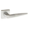 Forme Foglia Lever Door Handle on Minimal Square Rose - Satin Chrome