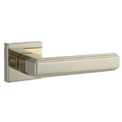 Forme Alila Lever Door Handle on Minimal Square Rose - Polished Nickel