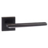 Forme Boston Lever Door Handle on Minimal Square Rose - Matt Black