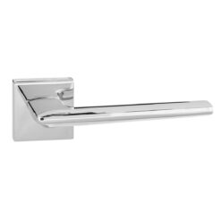 Forme Boston Lever Door Handle on Minimal Square Rose - Polished Chrome