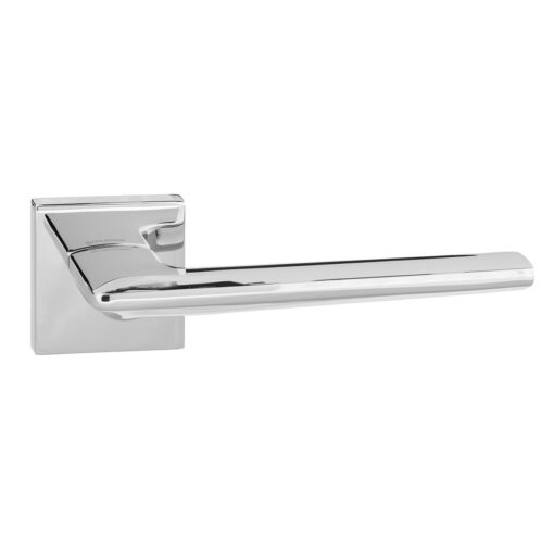 Forme Boston Lever Door Handle on Minimal Square Rose - Polished Chrome