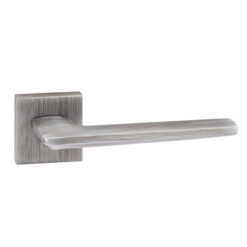 Forme Boston Lever Door Handle on Minimal Square Rose - Urban Graphite