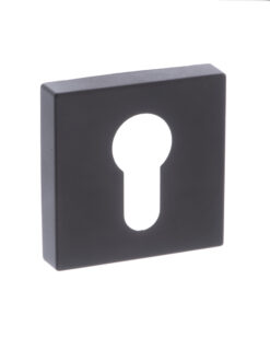 Forme Euro Escutcheons on Minimal Square Rose - Matt Black